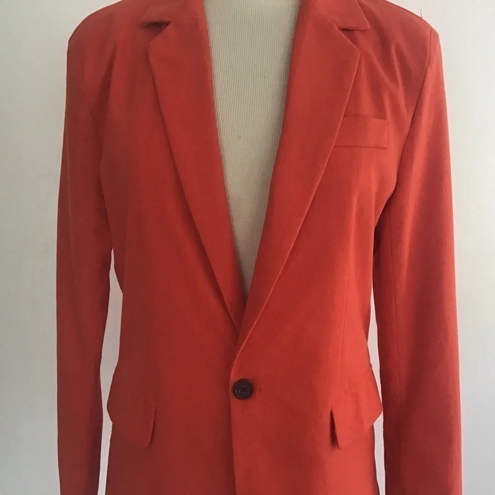 Orange Cotton one button Zune Poar blazer Large (see measurements) - Picture 2 of 11